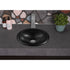 Hand Hammered Aluminum 17 inch Oval Drop In Bathroom Sink - Matte Black
